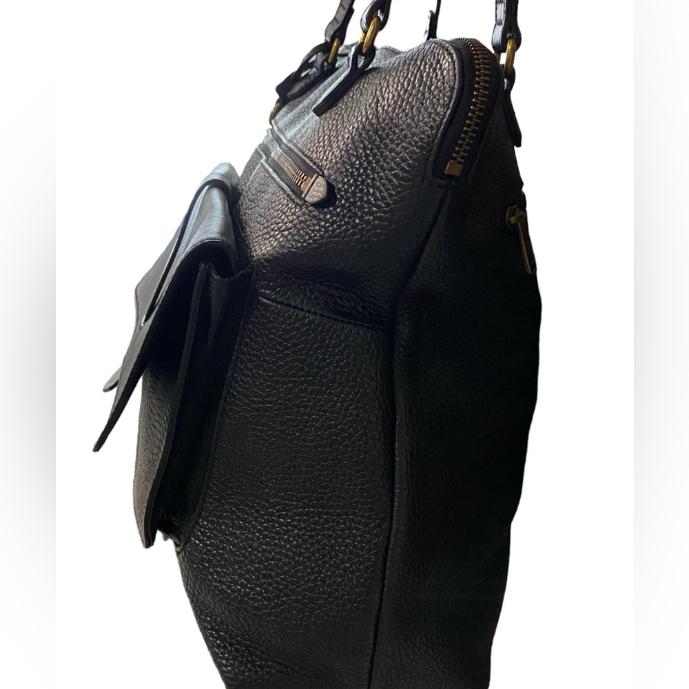 Fossil Kinley Cowhide Black Pebbled Leather Shopper Bag - Picture 5 of 16